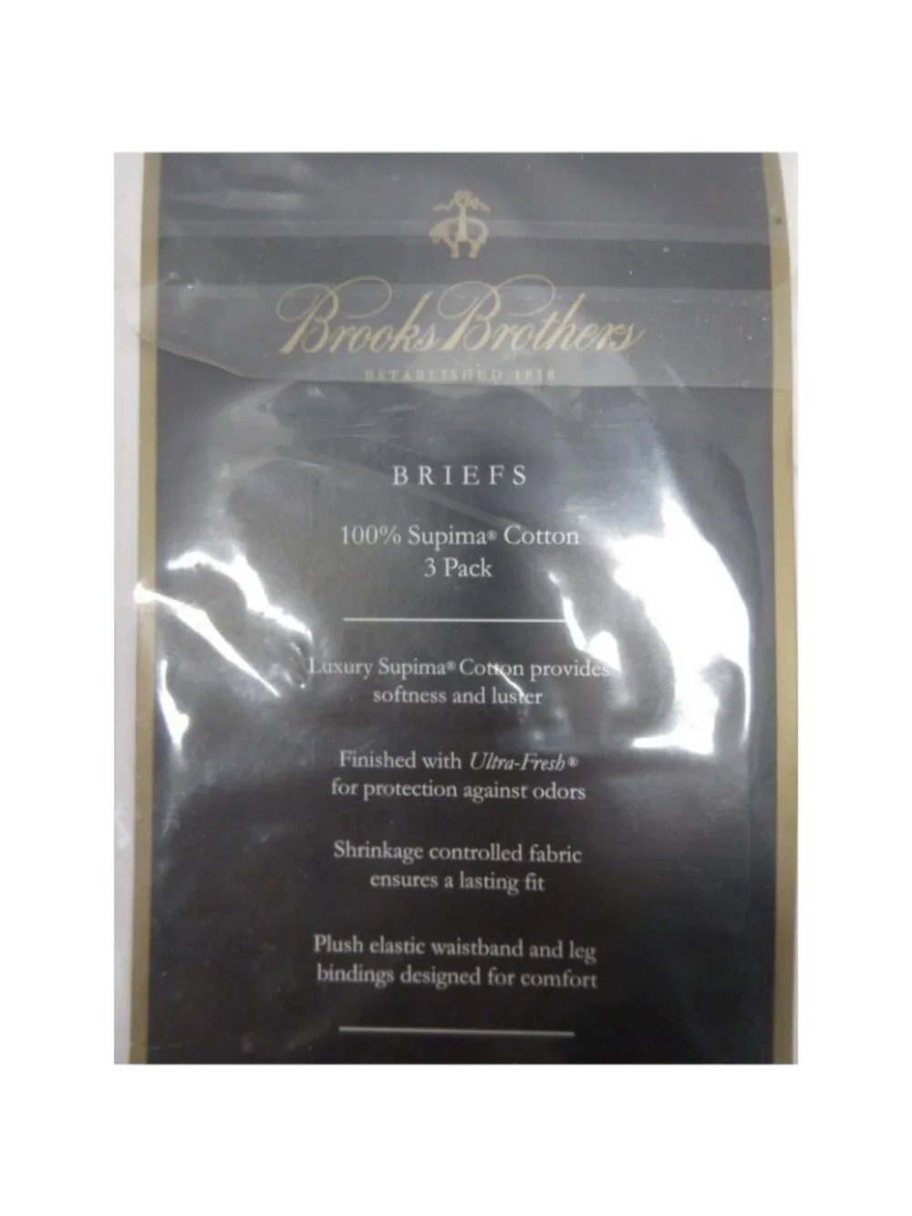 Brooks Brothers Underwear XL 3 Pack Briefs Supima Cotton Comfort NEW
